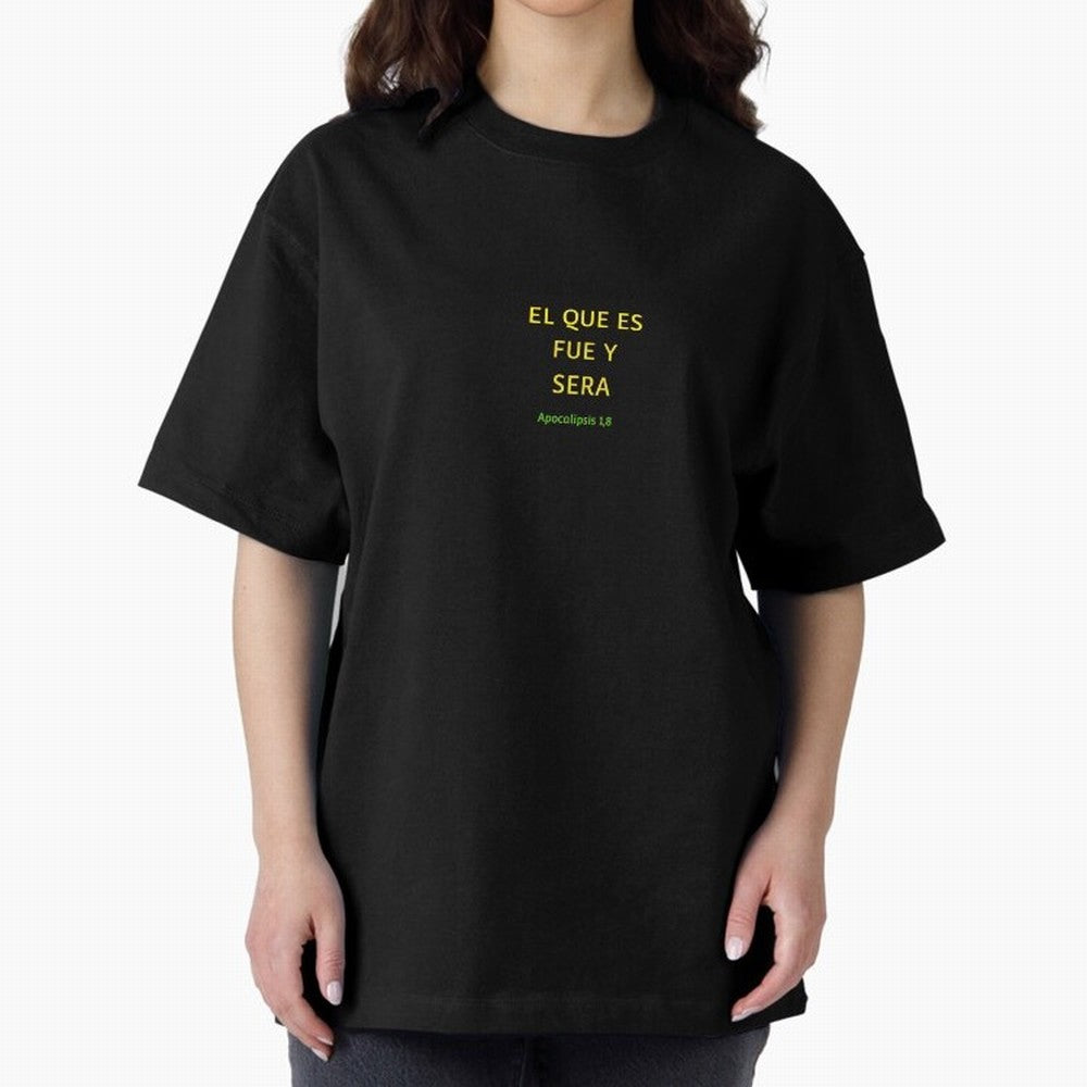 El que es, fue y ser¨¢ ¨C Apocalipsis 1,8 Oversized T-Shirt Embrace FIFA World Cup 2026 with Mbappe and Neymar, Spain Energy, Sports Nostalgia, International Competition, Famous Players and Unforgettable Victories; Made for Collectors Who Enjoy