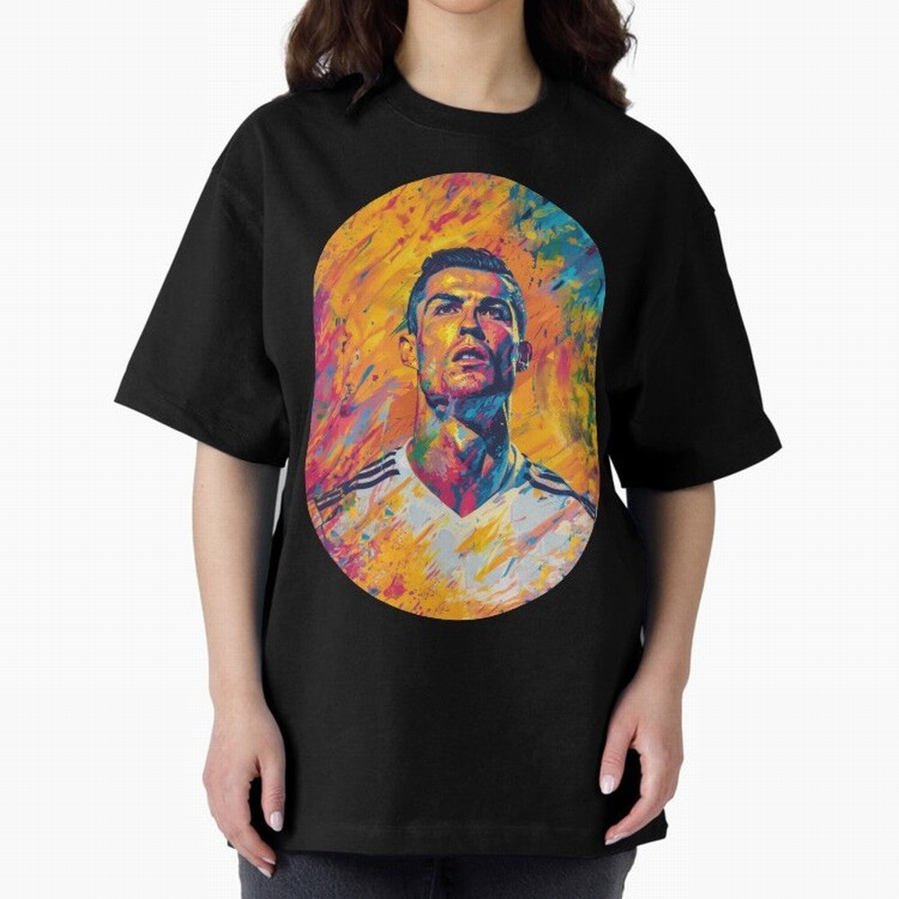 Cristiano Oversized T-Shirt Feel the FIFA World Cup 2026 Group Stage Journey through Haaland Highlights, Portugal Pride, Supporter Pride, Iconic Celebrations, Legendary Names and Global Match Day Energy; Ideal for Fans Who Follow Messi, Cristiano