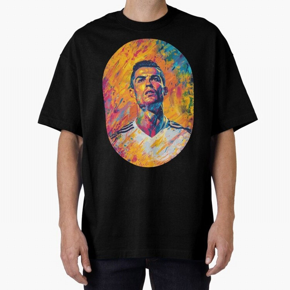 Cristiano Oversized T-Shirt Feel the FIFA World Cup 2026 Group Stage Journey through Haaland Highlights, Portugal Pride, Supporter Pride, Iconic Celebrations, Legendary Names and Global Match Day Energy; Ideal for Fans Who Follow Messi, Cristiano