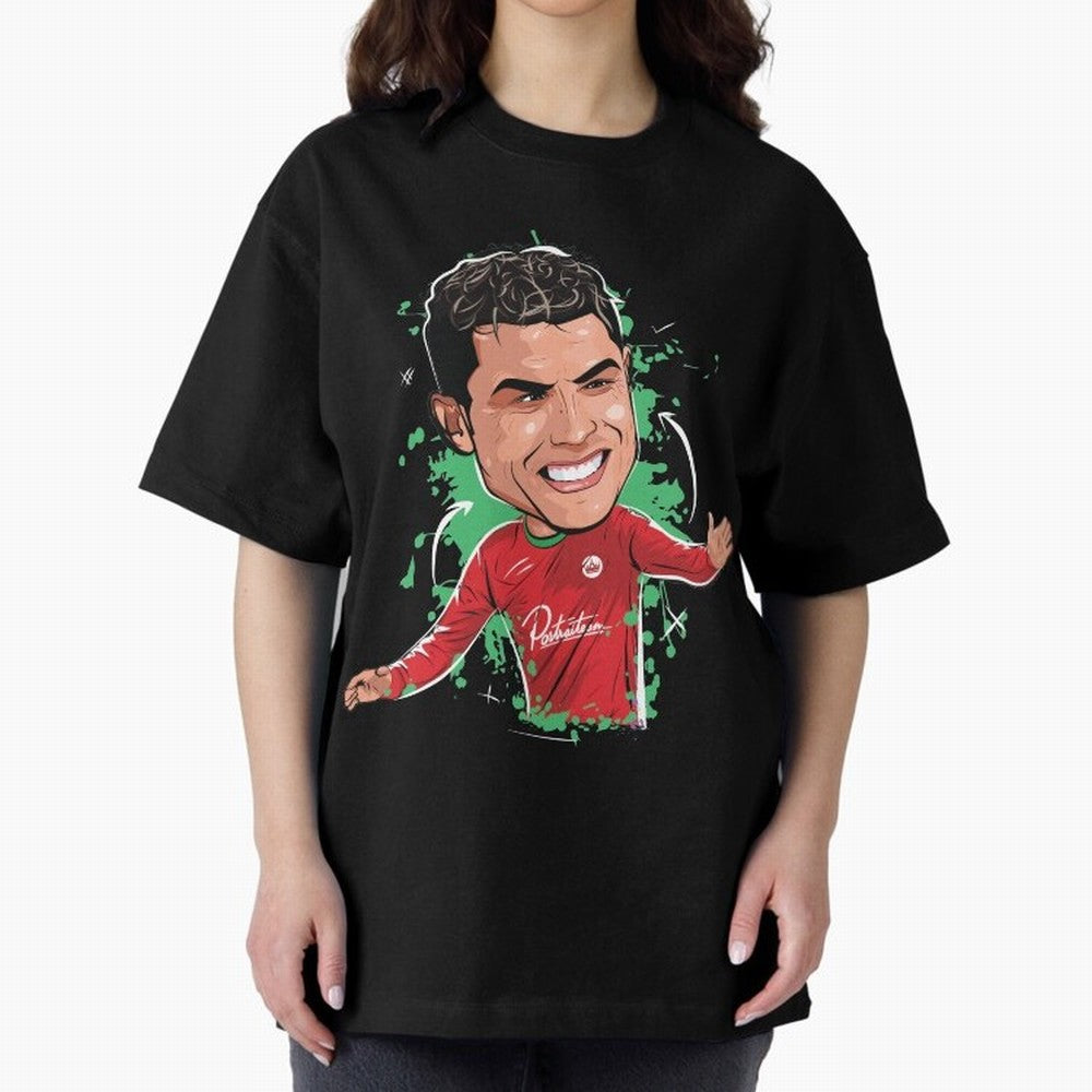 Cristiano Oversized T-Shirt Show Your Tournament Heart for FIFA World Cup 2026 USA Canada Mexico for Fans of CR7 and Messi and France and Portugal, Bringing Stadium Chants, National Pride, Trophy Dreams and Unforgettable Football Memories; Ideal