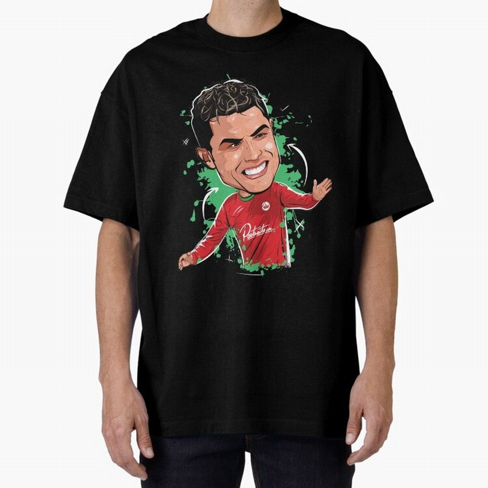 Cristiano Oversized T-Shirt Show Your Tournament Heart for FIFA World Cup 2026 USA Canada Mexico for Fans of CR7 and Messi and France and Portugal, Bringing Stadium Chants, National Pride, Trophy Dreams and Unforgettable Football Memories; Ideal