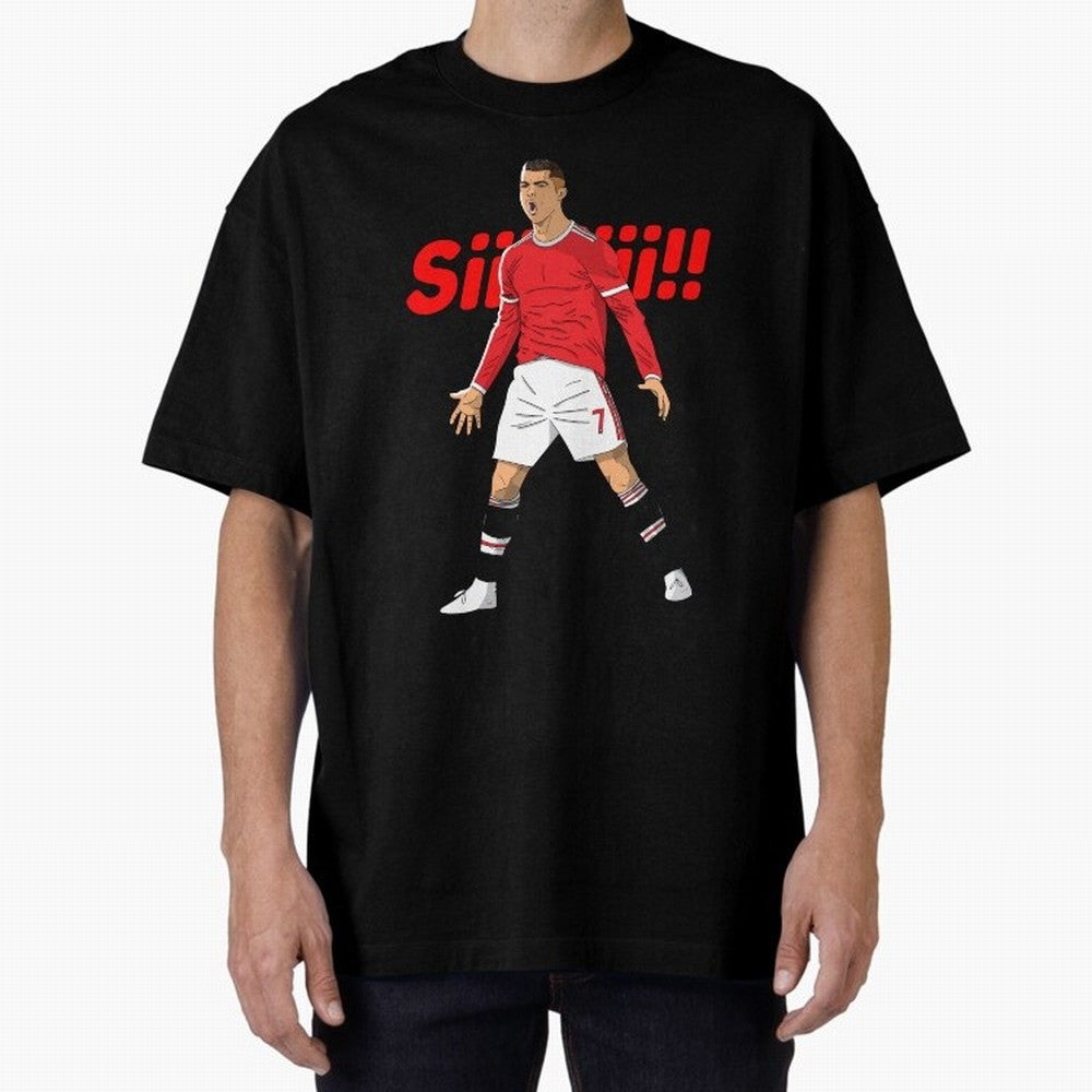 CR7 Siiiii!, Cristiano Ronaldo's trademark goal celebration Oversized T-Shirt Bring World Football Passion into FIFA World Cup 2026 USA Canada Mexico Spirit, Inspired by France, Messi, Championship Spirit, Famous Goals, Roaring Crowds and