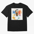 Cristiano Ronaldo Watercolor Panting Oversized T-Shirt Honor Football Greatness during FIFA World Cup 2026 Featuring Messi, France and Portugal Energy, Classic Soccer Heritage, Championship Pressure, Fan Loyalty and International Pride; Ideal for