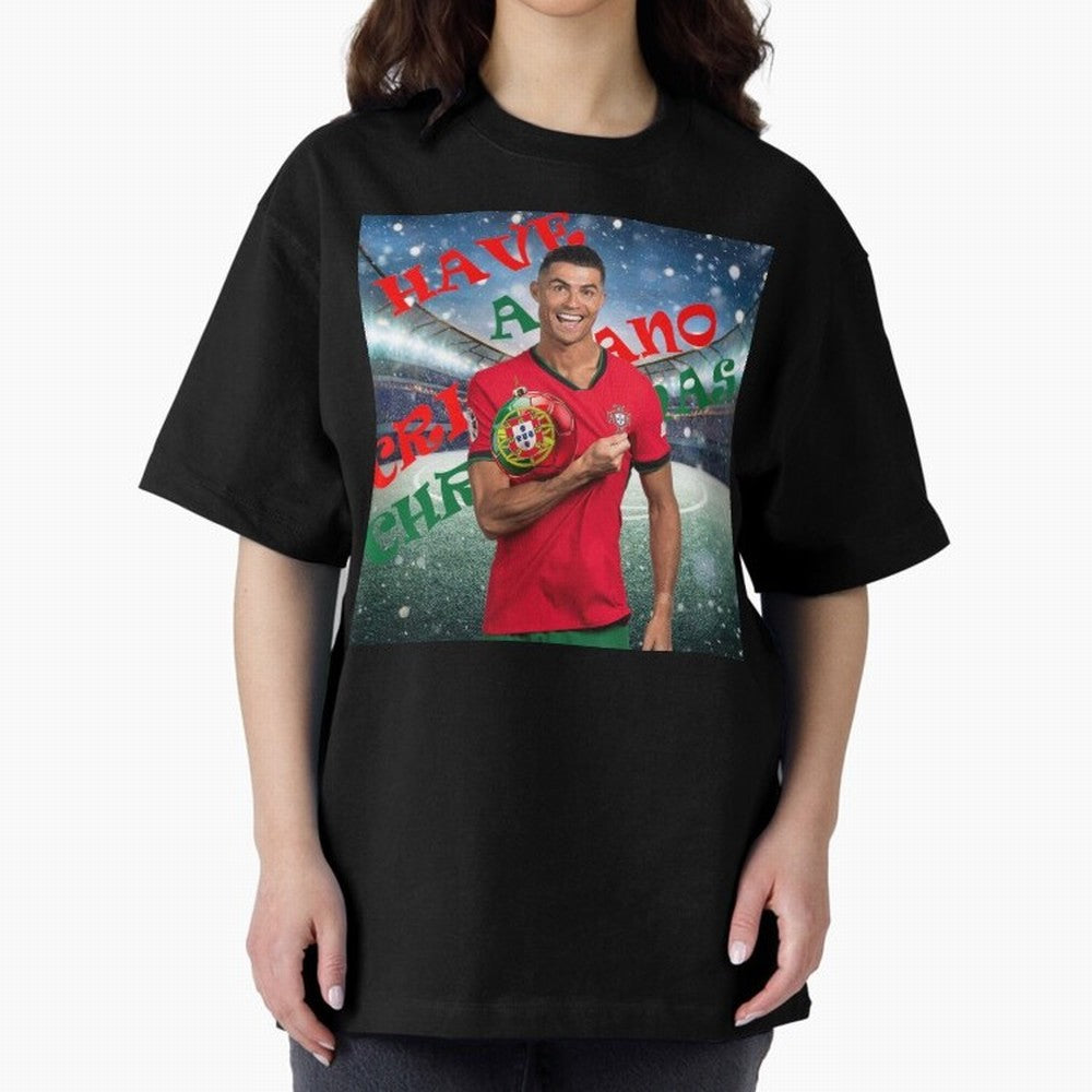 Have a Cristiano Christmas Oversized T-Shirt Celebrate Golden Goal Energy in FIFA World Cup 2026 for Fans of Messi, CR7 and Mbappe and Spain and Netherlands, Bringing Match Day Excitement, Supporter Culture, Golden Goals and Global Football