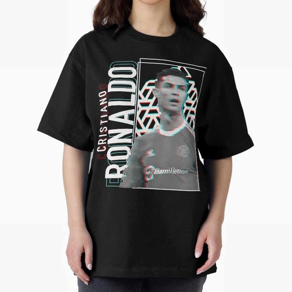 Cristiano Ronaldo Glith Effect Oversized T-Shirt Feel the Roar of FIFA World Cup 2026 Built around Neymar, Haaland and Cristiano Ronaldo, Spain and Netherlands Energy, Match Day Excitement, Supporter Culture, Golden Goals and Global Football