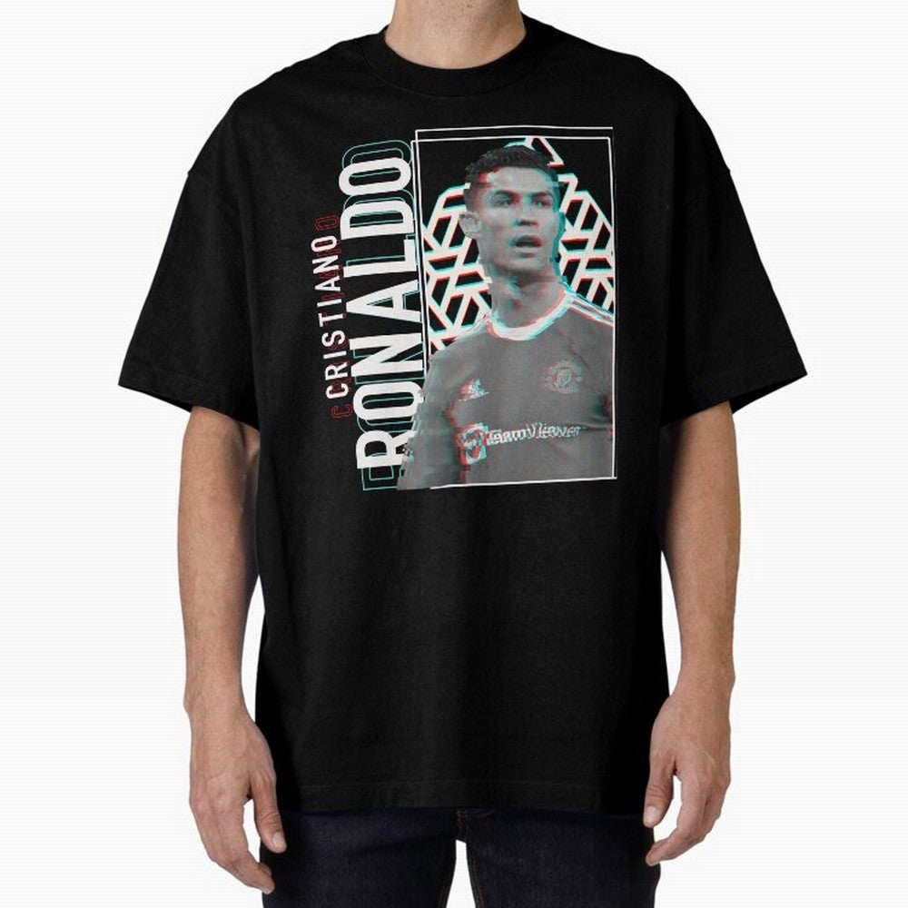 Cristiano Ronaldo Glith Effect Oversized T-Shirt Feel the Roar of FIFA World Cup 2026 Built around Neymar, Haaland and Cristiano Ronaldo, Spain and Netherlands Energy, Match Day Excitement, Supporter Culture, Golden Goals and Global Football