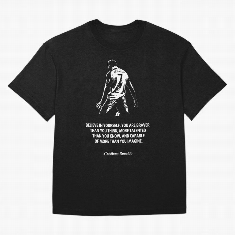 Cristiano Ronaldo Quotes Oversized T-Shirt Celebrate Football Heritage in FIFA World Cup 2026 for Fans of Messi, Neymar and Mbappe and Portugal, Spain and Germany, Bringing Stadium Chants, National Pride, Trophy Dreams and Unforgettable Football