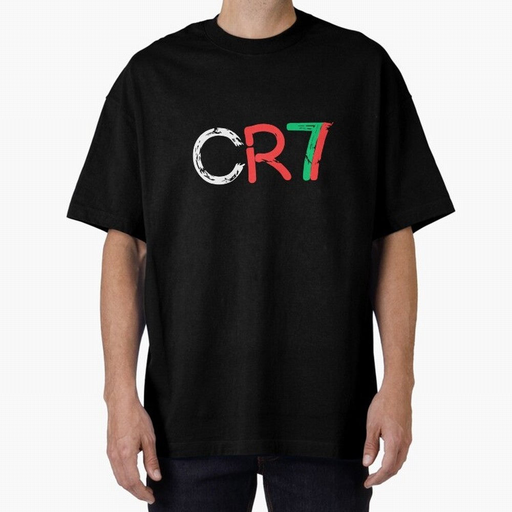 CR7 Cristiano Ronaldo Design Oversized T-Shirt Turn Up for the FIFA World Cup 2026 Journey through CR7 and Messi Highlights, Portugal Pride, Classic Soccer Heritage, Championship Pressure, Fan Loyalty and International Pride; Great for Supporters