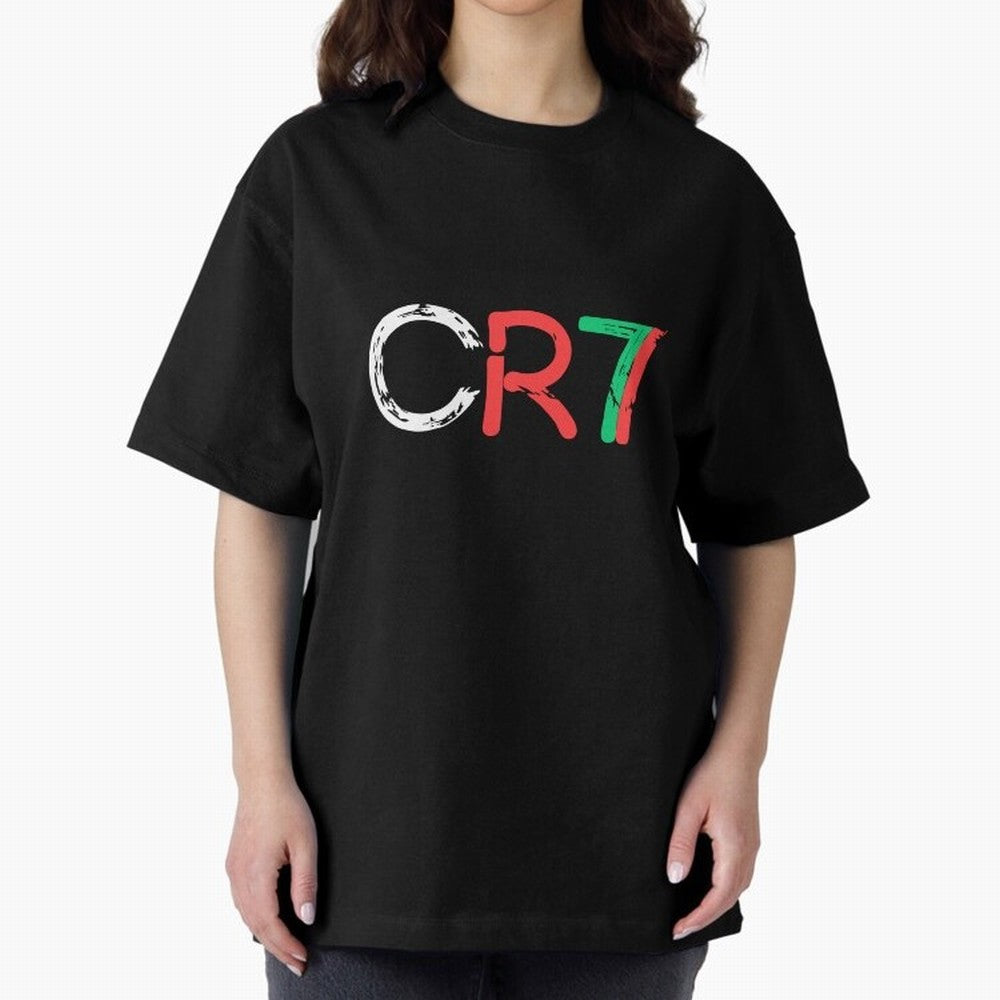 CR7 Cristiano Ronaldo Design Oversized T-Shirt Turn Up for the FIFA World Cup 2026 Journey through CR7 and Messi Highlights, Portugal Pride, Classic Soccer Heritage, Championship Pressure, Fan Loyalty and International Pride; Great for Supporters