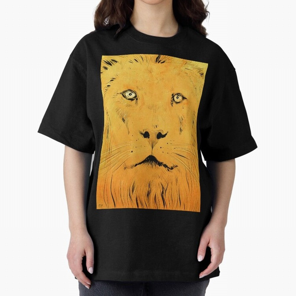 Lion Oversized T-Shirt Enjoy Global Football Passion for FIFA World Cup 2026 USA Canada Mexico, Highlighting Cristiano Ronaldo, Netherlands, Stadium Chants, National Pride, Trophy Dreams and Unforgettable Football Memories; Perfect for People Who