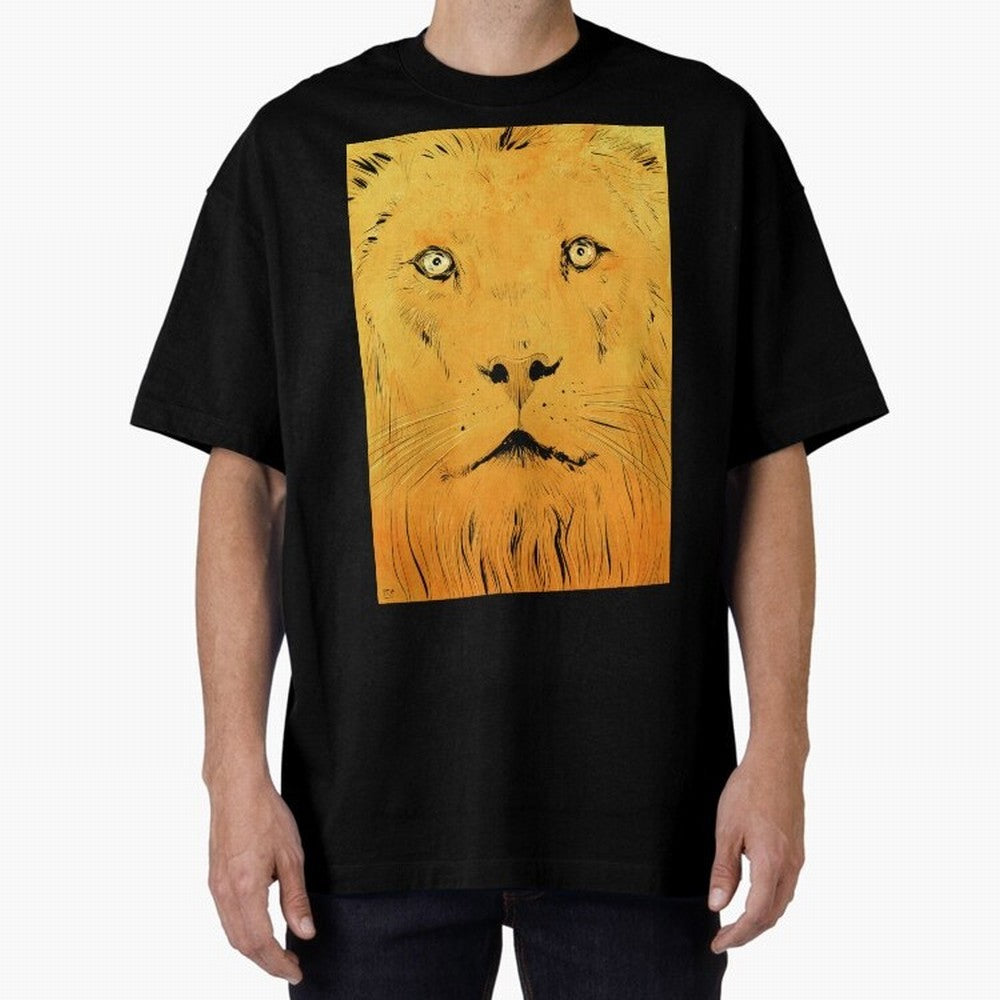 Lion Oversized T-Shirt Enjoy Global Football Passion for FIFA World Cup 2026 USA Canada Mexico, Highlighting Cristiano Ronaldo, Netherlands, Stadium Chants, National Pride, Trophy Dreams and Unforgettable Football Memories; Perfect for People Who