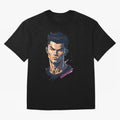 Cristiano Ronaldo Anime Style Oversized T-Shirt Celebrate Soccer Greatness during the FIFA World Cup 2026 USA Canada Mexico Journey through Cristiano Ronaldo Highlights, France and Portugal Pride, Classic Soccer Heritage, Championship Pressure, Fan