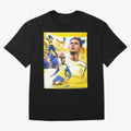 Cr7 Al Nassr Oversized T-Shirt Represent Football Lovers during FIFA World Cup 2026 USA Canada Mexico Spirit, Featuring Brazil, Portugal and Argentina, Messi and Cristiano Ronaldo, Worldwide Fan Energy, Dramatic Goals, Stadium Lights and