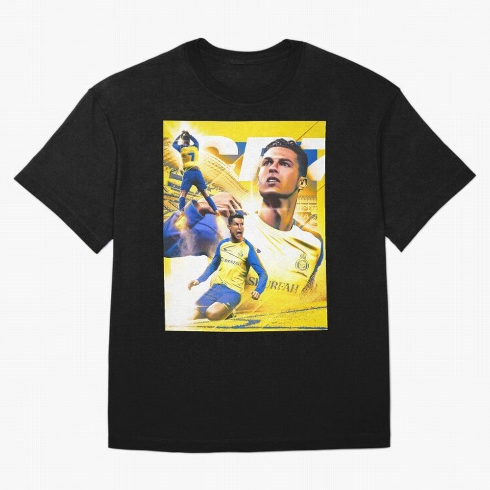 Cr7 Al Nassr Oversized T-Shirt Represent Football Lovers during FIFA World Cup 2026 USA Canada Mexico Spirit, Featuring Brazil, Portugal and Argentina, Messi and Cristiano Ronaldo, Worldwide Fan Energy, Dramatic Goals, Stadium Lights and