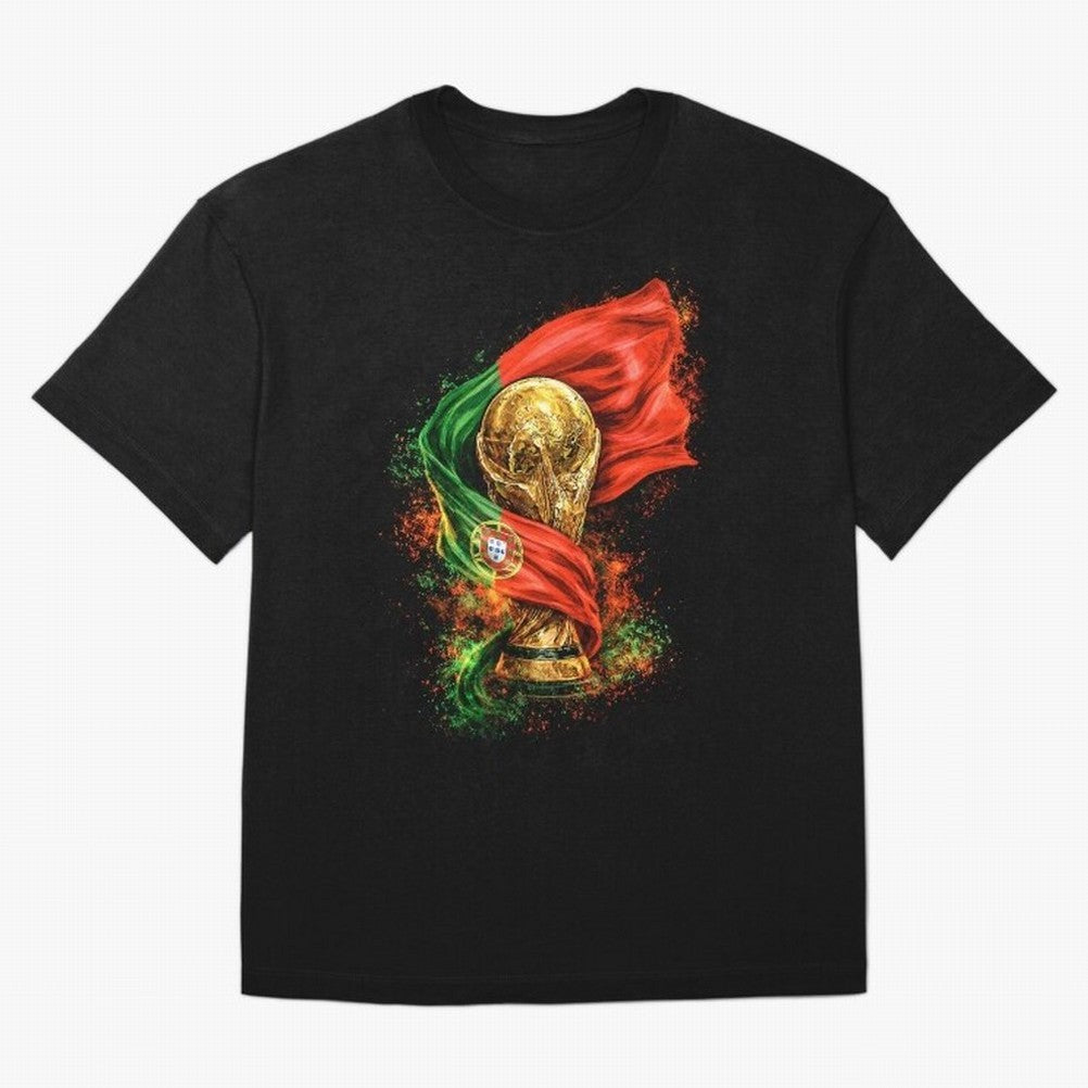 Portugal Football National Pride Oversized T-Shirt Bring Home FIFA World Cup 2026 Group Stage for Fans of Mbappe and Neymar and Spain and Netherlands, Bringing Stadium Memories, Football Loyalty, International Chants and Championship Tradition;