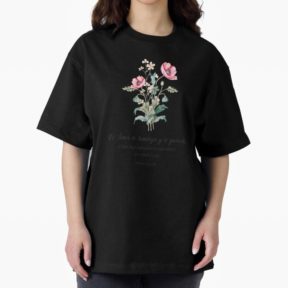 N¨²meros 6:24¨C26 ¨C El Se?or te bendiga y te guarde | Bendici¨®n B¨ªblica Floral | Regalo Cristiano Oversized T-Shirt Celebrate National Team Dreams in the FIFA World Cup 2026 USA Canada Mexico Journey through Haaland and Mbappe Highlights, France