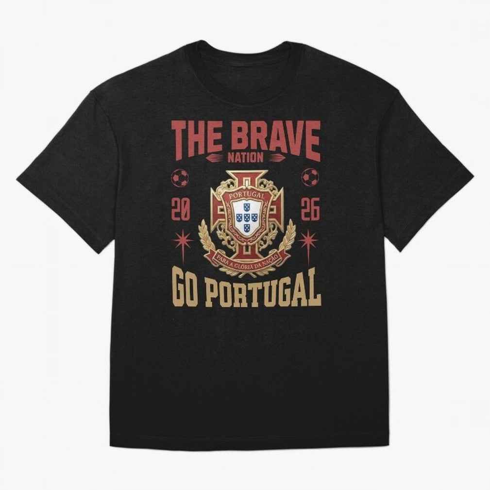 Portugal Soccer 2026 The Brave Nation Vintage Football Fan Design Oversized T-Shirt Bring Bold Fan Energy to FIFA World Cup 2026 for Fans of Mbappe and Neymar and Portugal, Bringing Game Day Rituals, Football Legends, Country Pride and the Road to