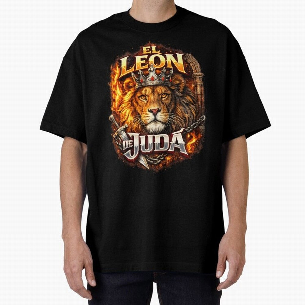 The Lion of Judah Oversized T-Shirt Celebrate Classic Football Spirit in FIFA World Cup 2026 for Fans of Neymar and Spain, Bringing Tournament Hype, Historic Matchups, Family Viewing Parties and Global Sports Pride; Perfect for Supporters Who Want
