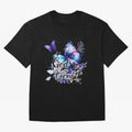 God is My Strength - Blue Butterfly Watercolor Art Oversized T-Shirt Elevate FIFA World Cup 2026 USA Canada Mexico Spirit, Centered on Argentina, France and Brazil, Haaland, Tournament Hype, Historic Matchups, Family Viewing Parties and Global