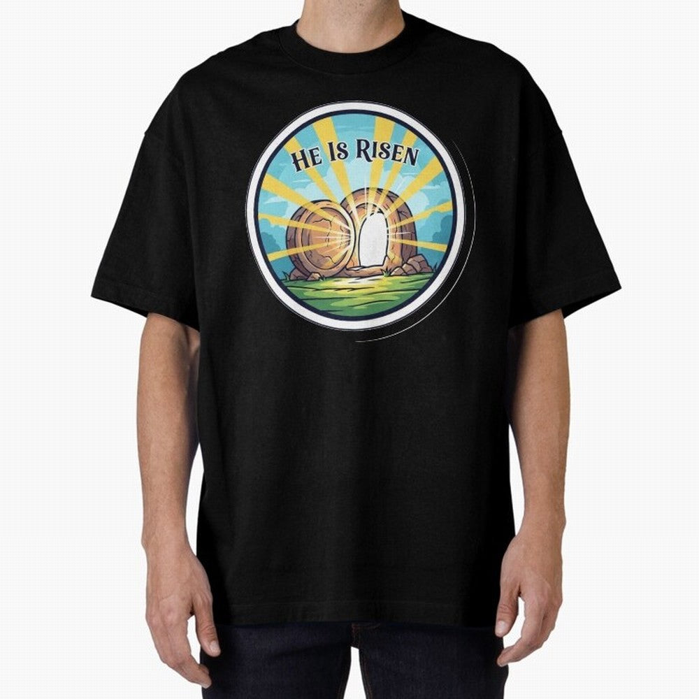 He Is Risen Indeed Easter Faith Sticker Oversized T-Shirt Bring Home FIFA World Cup 2026 USA Canada Mexico Driven by Messi, CR7 and Mbappe, England and Germany Energy, Retro Football Energy, Iconic Rivalries, Trophy Chase Drama and Stadium