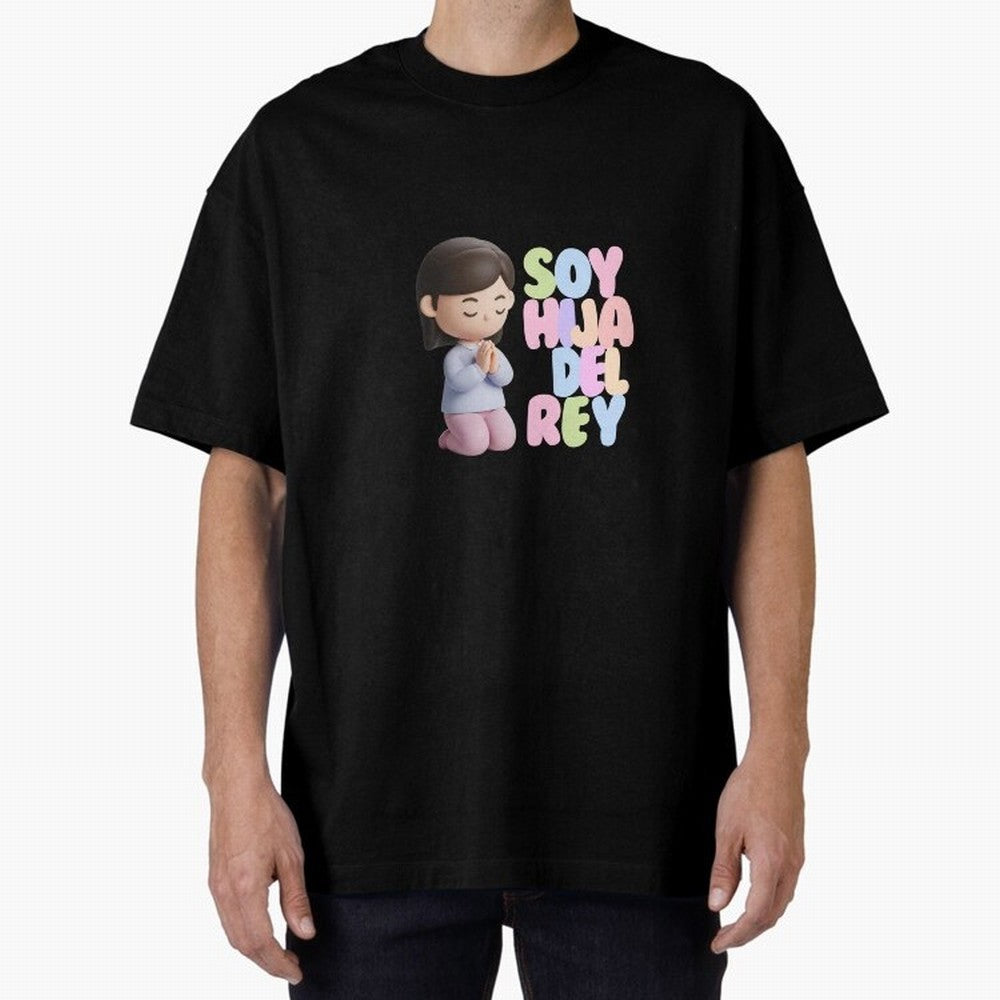 Soy Hija del Rey | Dise?o Cristiano Dulce en Colores Pastel Oversized T-Shirt Bring Retro Soccer Energy to Global Football Passion for FIFA World Cup 2026 Group Stage, Inspired by Mbappe, Spain and Netherlands, Soccer Culture, Superstar Moments,