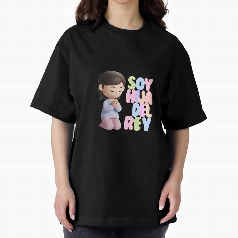 Soy Hija del Rey | Dise?o Cristiano Dulce en Colores Pastel Oversized T-Shirt Bring Retro Soccer Energy to Global Football Passion for FIFA World Cup 2026 Group Stage, Inspired by Mbappe, Spain and Netherlands, Soccer Culture, Superstar Moments,