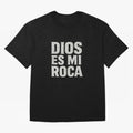 DIOS ES MI ROCA - White Stone Typography - Christian Oversized T-Shirt Bring a Champion Mindset to Match Day Hype around FIFA World Cup 2026 USA Canada Mexico, CR7 and Messi, Germany, Football History, Final Match Energy, Crowd Noise and Once in a