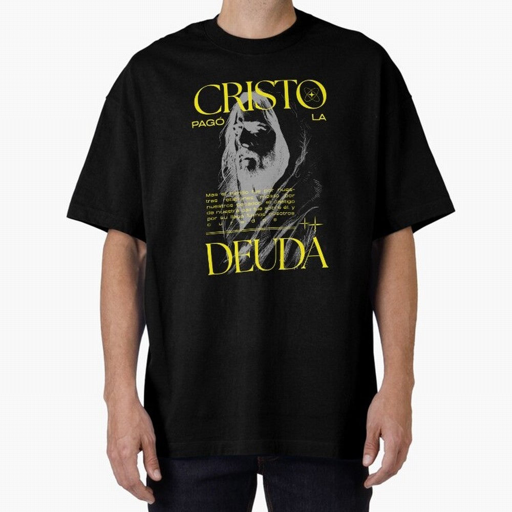Cristo Pag¨® la Deuda - Isa¨ªas 53:5 Streetwear Style Oversized T-Shirt Celebrate Soccer Greatness during FIFA World Cup 2026 Group Stage Featuring Cristiano Ronaldo, France Energy, Champion Mindset, Group Stage Buzz, Knockout Tension and
