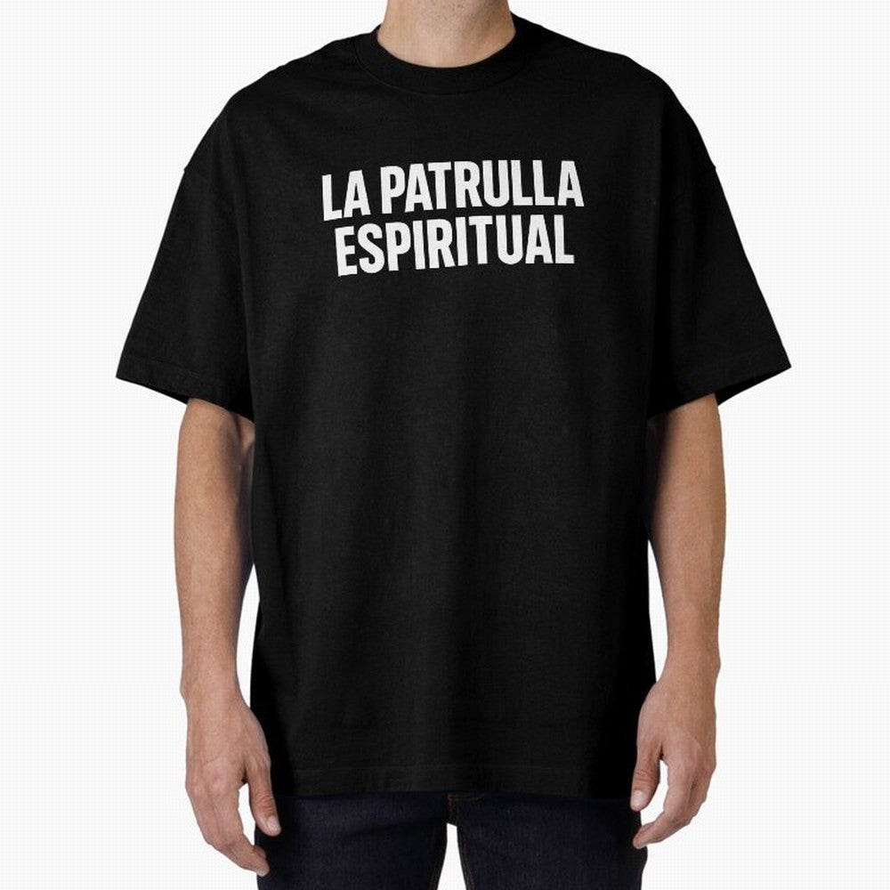 La Patrulla Espiritual, Spanish Faith Quote Gift, Christian Spiritual Humor Graphic Tee for Believers Latinos Oversized T-Shirt Live the Energy of FIFA World Cup 2026 Spirit, with Argentina and Brazil, Messi, CR7 and Mbappe, Sports Nostalgia,