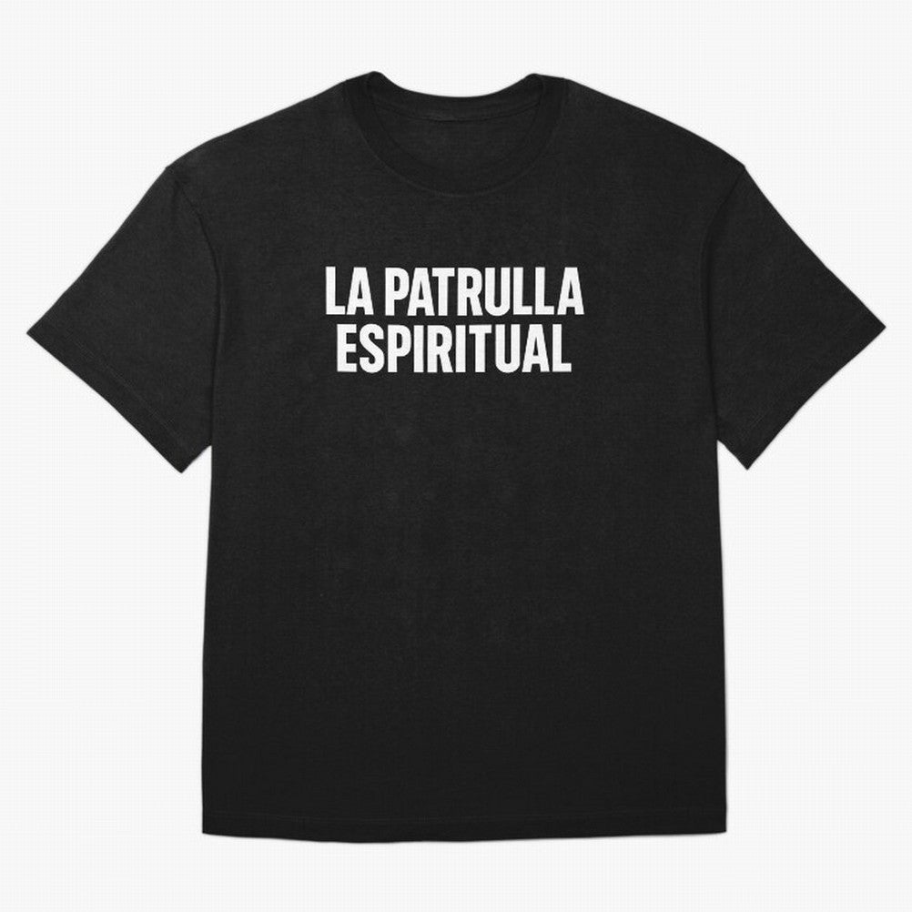 La Patrulla Espiritual, Spanish Faith Quote Gift, Christian Spiritual Humor Graphic Tee for Believers Latinos Oversized T-Shirt Live the Energy of FIFA World Cup 2026 Spirit, with Argentina and Brazil, Messi, CR7 and Mbappe, Sports Nostalgia,