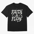 FAITH & FLOW - Liquid Chrome Typography - Urban Christian Oversized T-Shirt Celebrate Supporters United by FIFA World Cup 2026 Spirit, Made for Germany, Messi, Vintage Soccer Flavor, Modern Football Stars, National Flags and Final Night Emotion;