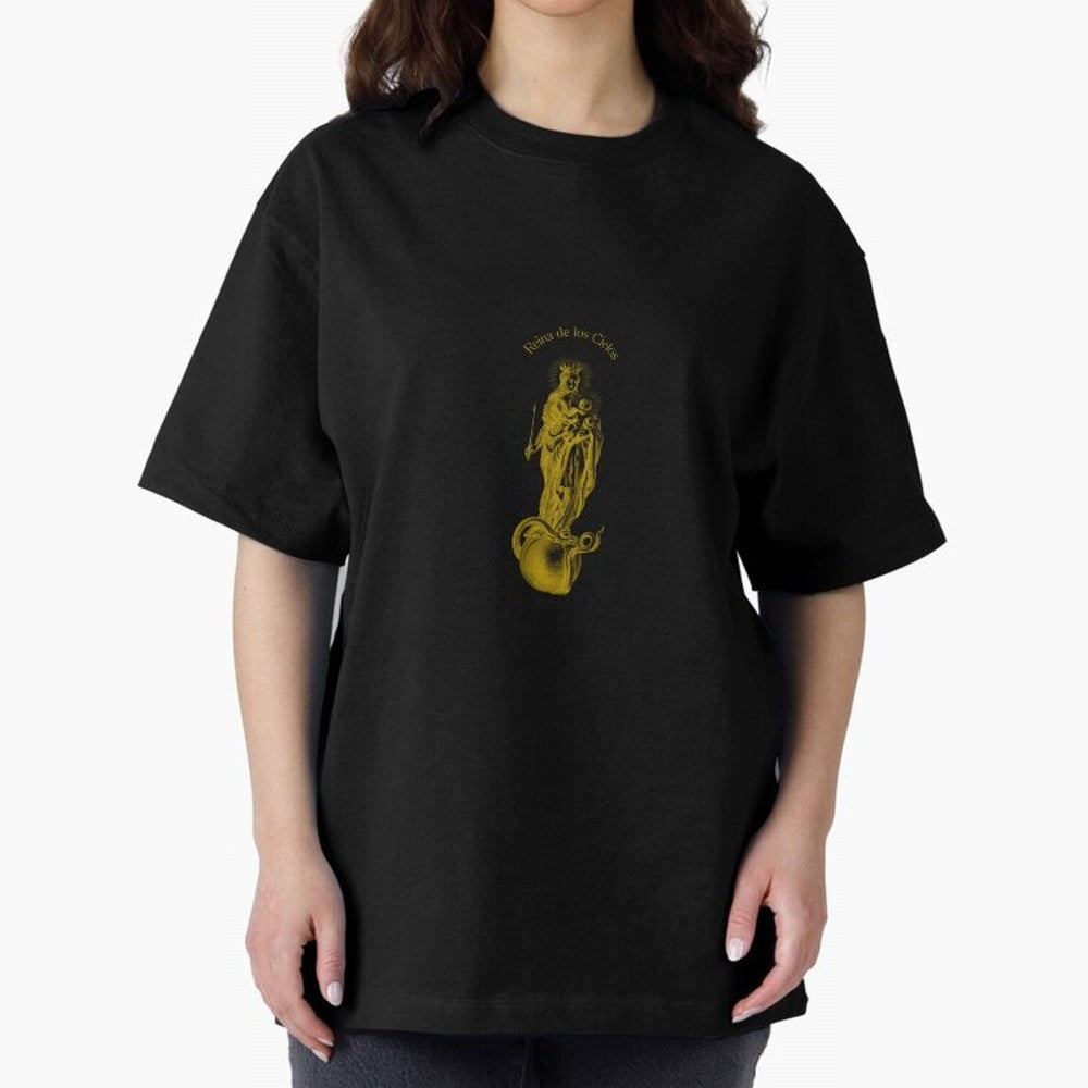 Reina de los Cielos Oversized T-Shirt Honor FIFA World Cup 2026 Group Stage Driven by Messi and Cristiano Ronaldo, England Energy, Retro Football Energy, Iconic Rivalries, Trophy Chase Drama and Stadium Atmosphere; Ideal for Fans Who Follow Messi,