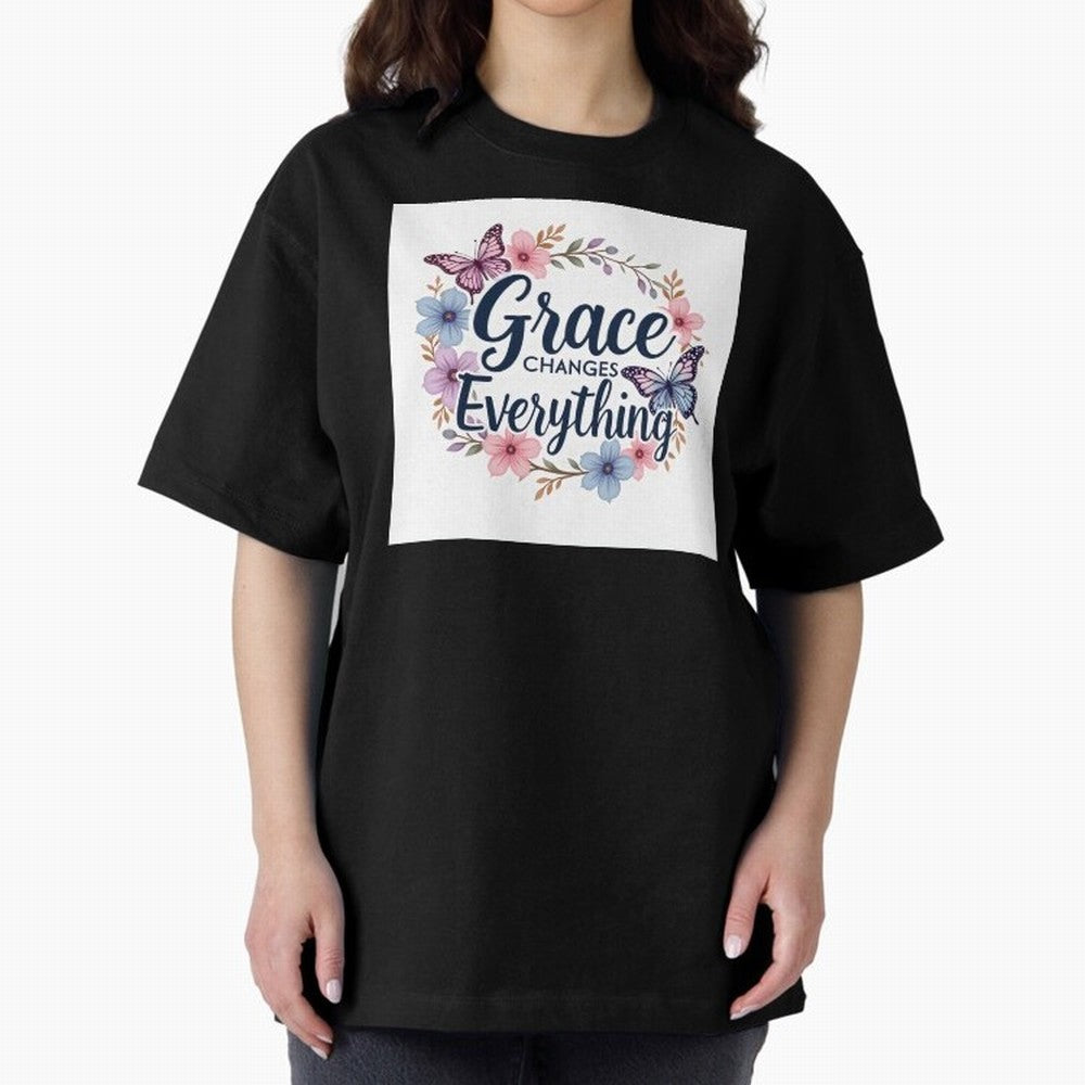 Grace Of God Changes Everything Oversized T-Shirt Celebrate the Next Chapter of FIFA World Cup 2026 USA Canada Mexico Spirit, Capturing Argentina and Brazil, CR7 and Messi, Soccer Culture, Superstar Moments, National Team Dreams and Competitive