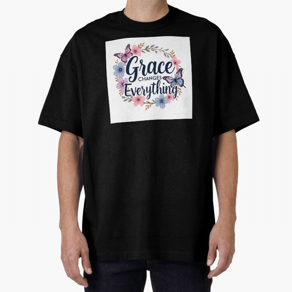 Grace Of God Changes Everything Oversized T-Shirt Celebrate the Next Chapter of FIFA World Cup 2026 USA Canada Mexico Spirit, Capturing Argentina and Brazil, CR7 and Messi, Soccer Culture, Superstar Moments, National Team Dreams and Competitive