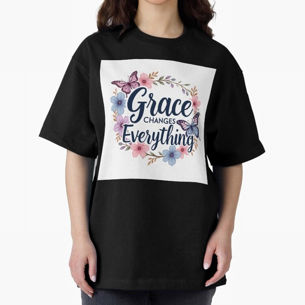 Grace Changes Everything T Shirt Oversized T-Shirt Make Every Kick Count in Global Football Passion for FIFA World Cup 2026 Group Stage, Made for CR7, Portugal, Spain and Germany, Fan Favorite Moments, National Team Passion, Big Match Drama and