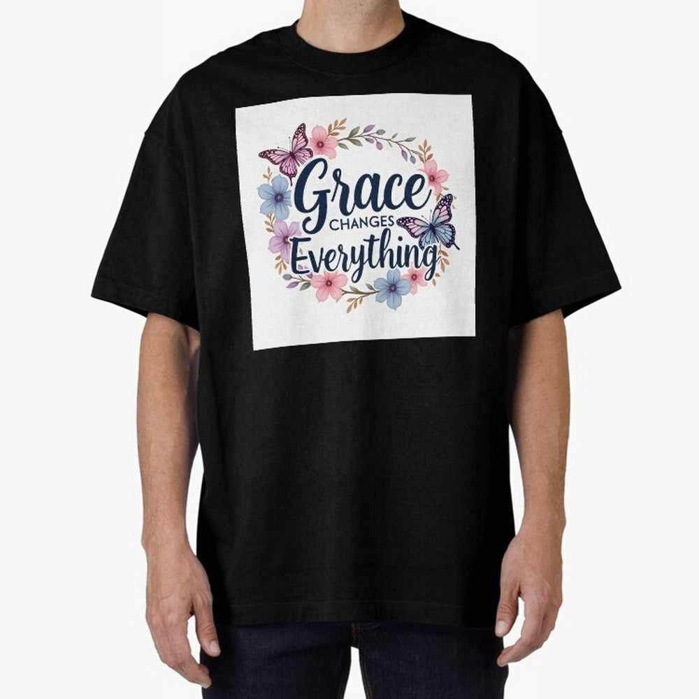Grace Changes Everything T Shirt Oversized T-Shirt Make Every Kick Count in Global Football Passion for FIFA World Cup 2026 Group Stage, Made for CR7, Portugal, Spain and Germany, Fan Favorite Moments, National Team Passion, Big Match Drama and