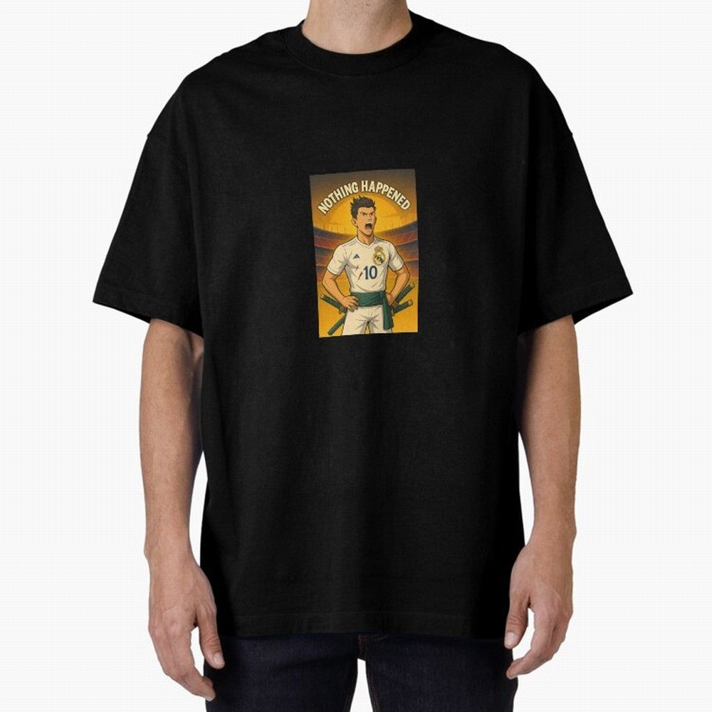 Cristiano Zoro Nothing Happened Oversized T-Shirt Fuel Your Fan Pride for FIFA World Cup 2026 Group Stage for Fans of Messi and Cristiano Ronaldo and England and Germany, Bringing Stadium Chants, National Pride, Trophy Dreams and Unforgettable