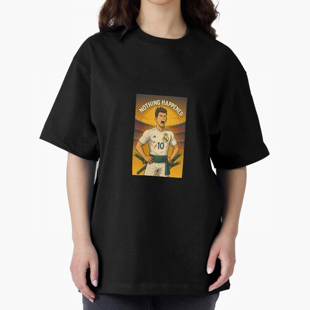 Cristiano Zoro Nothing Happened Oversized T-Shirt Fuel Your Fan Pride for FIFA World Cup 2026 Group Stage for Fans of Messi and Cristiano Ronaldo and England and Germany, Bringing Stadium Chants, National Pride, Trophy Dreams and Unforgettable