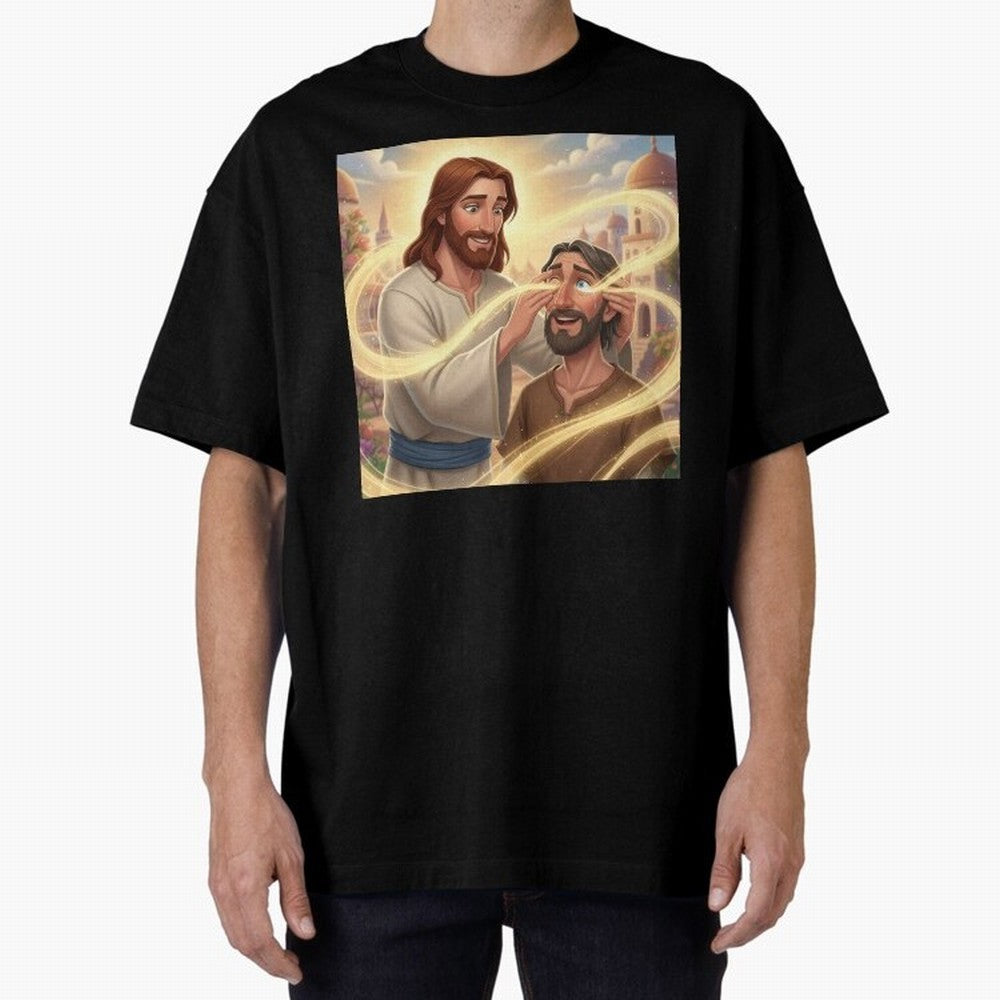 Jesus cure the blind Oversized T-Shirt Make Game Day About the FIFA World Cup 2026 USA Canada Mexico Journey through Neymar Highlights, England and Germany Pride, Soccer Culture, Superstar Moments, National Team Dreams and Competitive Fire; Made