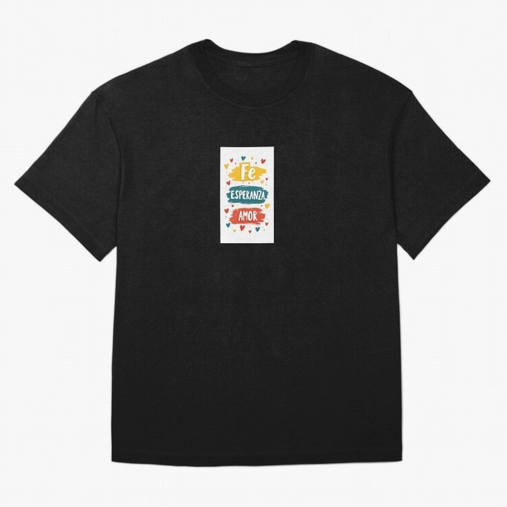 Fe Esperanza Amor Oversized T-Shirt Celebrate the Magic of FIFA World Cup 2026 Group Stage Spirit, Driven by Portugal, Messi, Match Day Excitement, Supporter Culture, Golden Goals and Global Football Passion; Perfect for Supporters Who Want Bold