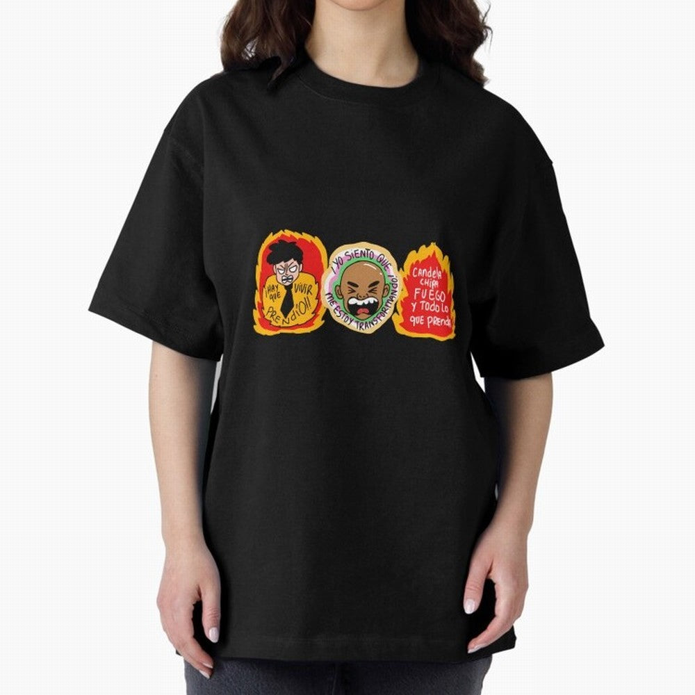 Hay Que Vivir Prendo Yo Siento Que Me Estoy Transformando Candela Chipa Fuego Y Todo Lo Que Prenda Oversized T-Shirt Relive Legendary Nights from Global Football Passion for FIFA World Cup 2026 USA Canada Mexico, Connected to CR7, England, France