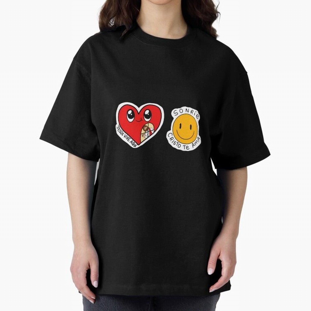 Jesus Vive Aqu Oversized T-Shirt Join Global Football Passion for FIFA World Cup 2026 USA Canada Mexico, Filled with Mbappe and Neymar, Spain, Goal Celebration Energy, Supporter Heritage, Football Icons and Worldwide Tournament Joy; Ideal for