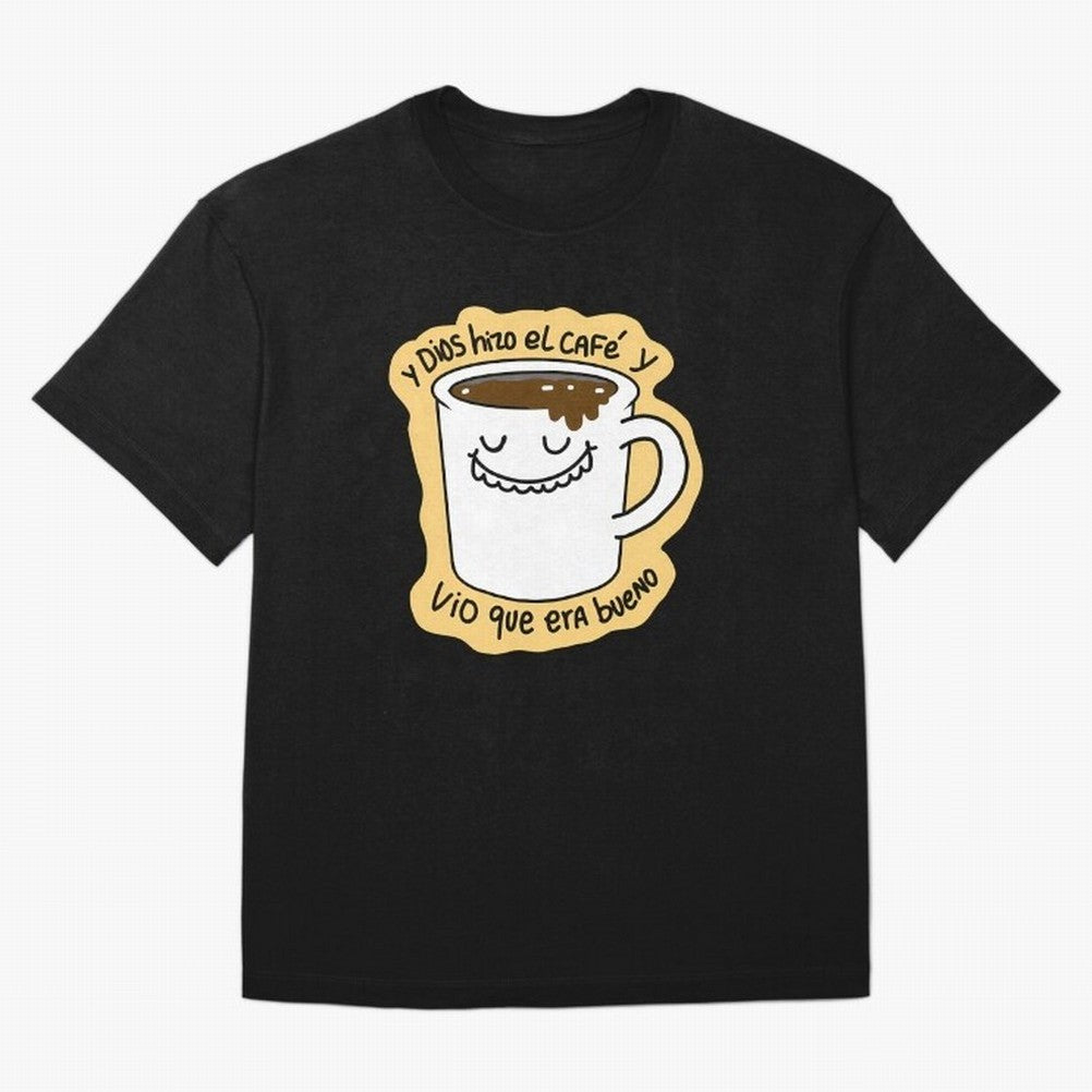 Y Dios Hizo El Caf Y Vio Que Era Bueno Oversized T-Shirt Follow FIFA World Cup 2026 USA Canada Mexico Spirit, Filled with England and Germany, CR7 and Messi, Vintage Soccer Flavor, Modern Football Stars, National Flags and Final Night Emotion;