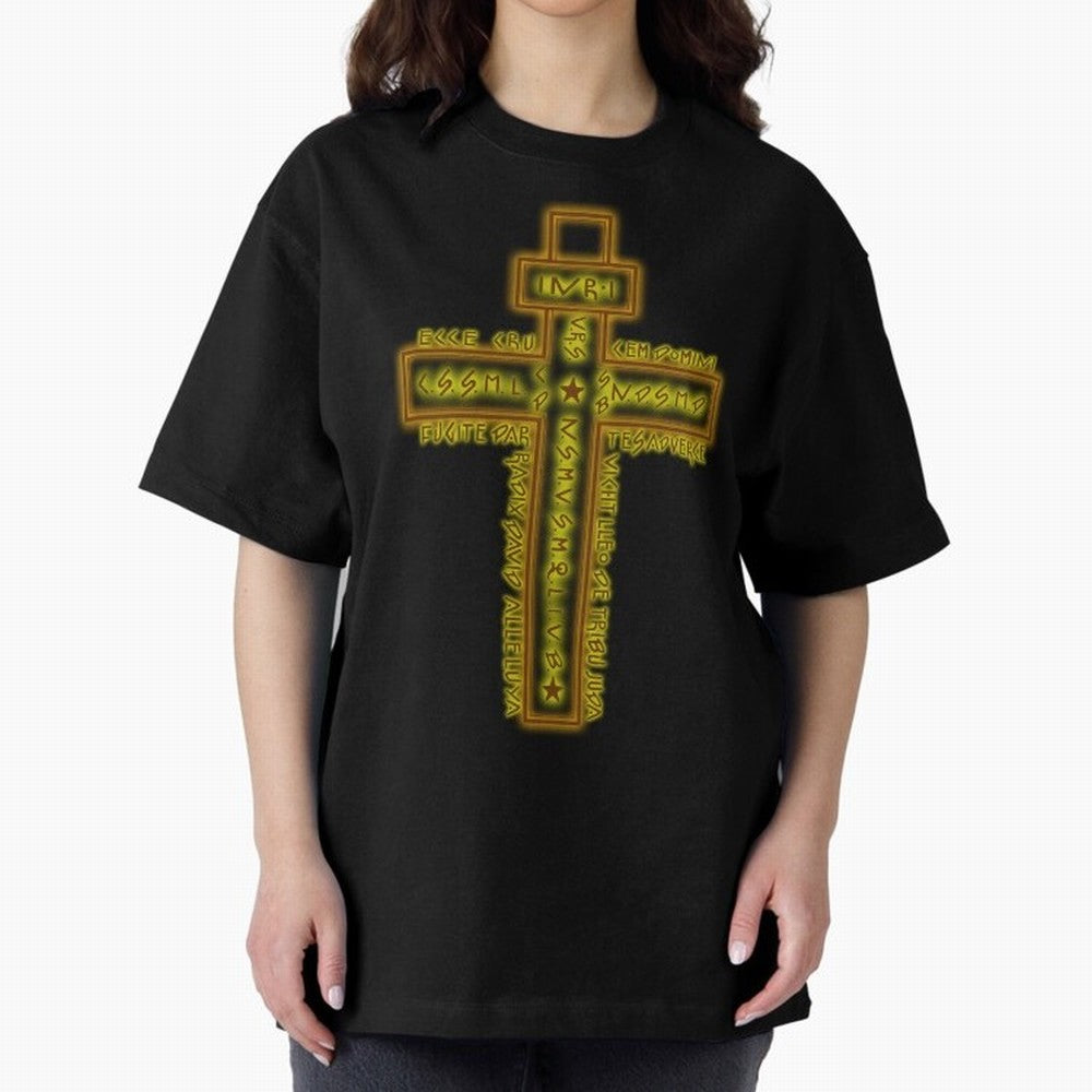 Cruz del Santo Padre Benito Color Oversized T-Shirt Honor the Beautiful Game during FIFA World Cup 2026 Group Stage Spirit, Featuring Brazil, Portugal and Argentina, CR7, Global Supporter Spirit, Legendary Goals, National Colors and Tournament