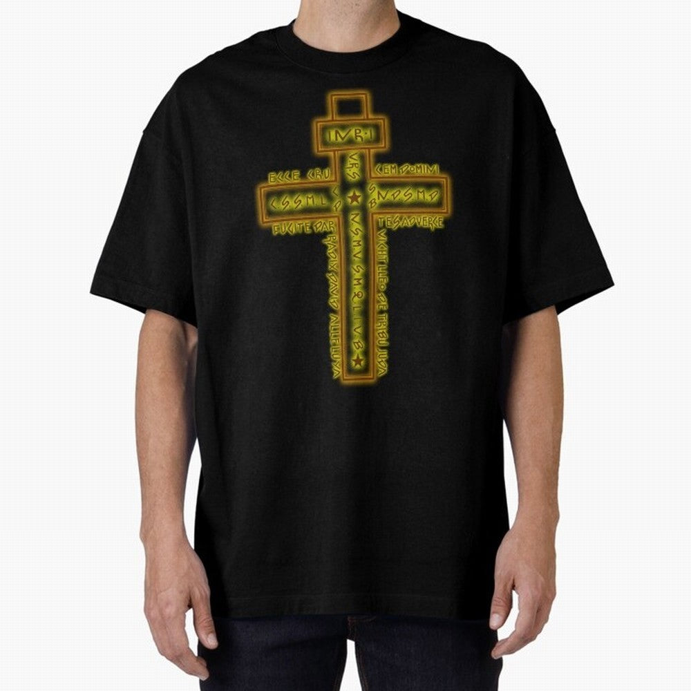 Cruz del Santo Padre Benito Color Oversized T-Shirt Honor the Beautiful Game during FIFA World Cup 2026 Group Stage Spirit, Featuring Brazil, Portugal and Argentina, CR7, Global Supporter Spirit, Legendary Goals, National Colors and Tournament