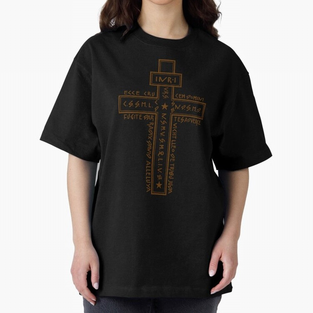 Cruz del Santo Padre Benito 2 Oversized T-Shirt Build Global Football Passion for FIFA World Cup 2026 USA Canada Mexico, Inspired by Cristiano Ronaldo, Haaland and CR7, France and Portugal, Fan Favorite Moments, National Team Passion, Big Match