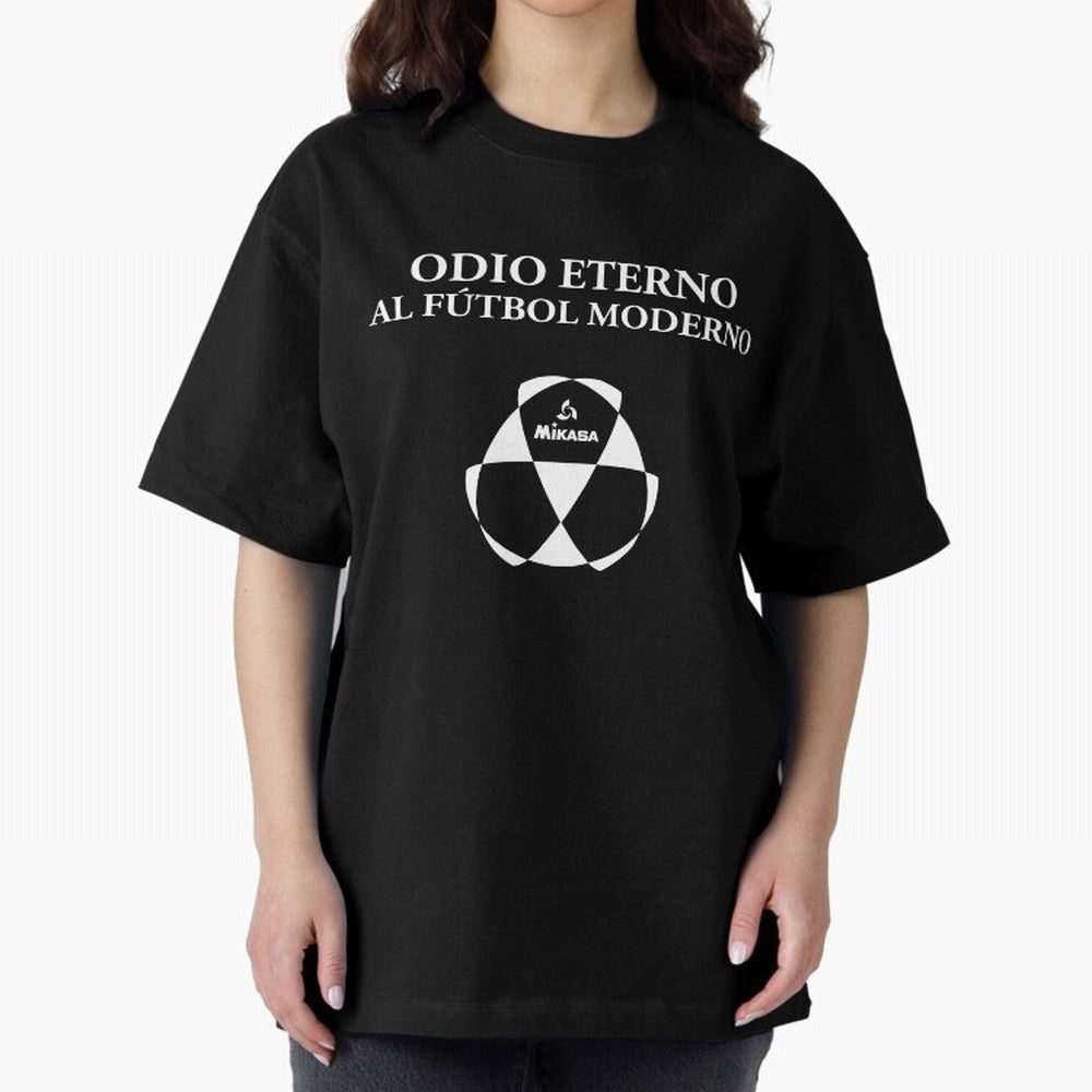 Odio Eterno al F¨²tbol Moderno [White Design] Oversized T-Shirt Make Every Kick Count in FIFA World Cup 2026 Spirit, Connected to France, CR7, Soccer Culture, Superstar Moments, National Team Dreams and Competitive Fire; Perfect for Fans,