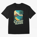 Tropical Shoreline of the Canary Islands Spain Oversized T-Shirt Celebrate Golden Goal Energy in Global Football Passion for FIFA World Cup 2026, Highlighting Mbappe, Spain and Netherlands, Retro Football Energy, Iconic Rivalries, Trophy Chase