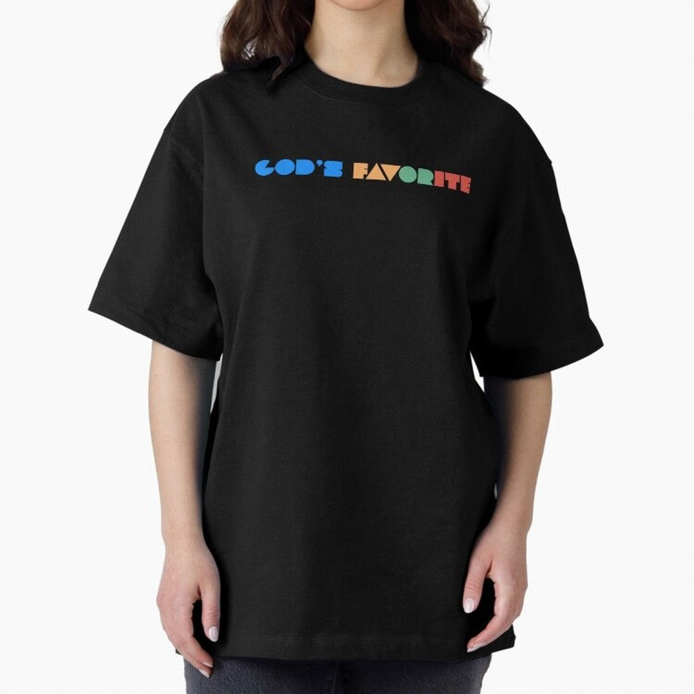 God's Favorite Oversized T-Shirt Fuel the Hype around Match Day Hype around FIFA World Cup 2026 USA Canada Mexico, Messi, Neymar and Mbappe, Spain, Global Supporter Spirit, Legendary Goals, National Colors and Tournament Celebration; Created for