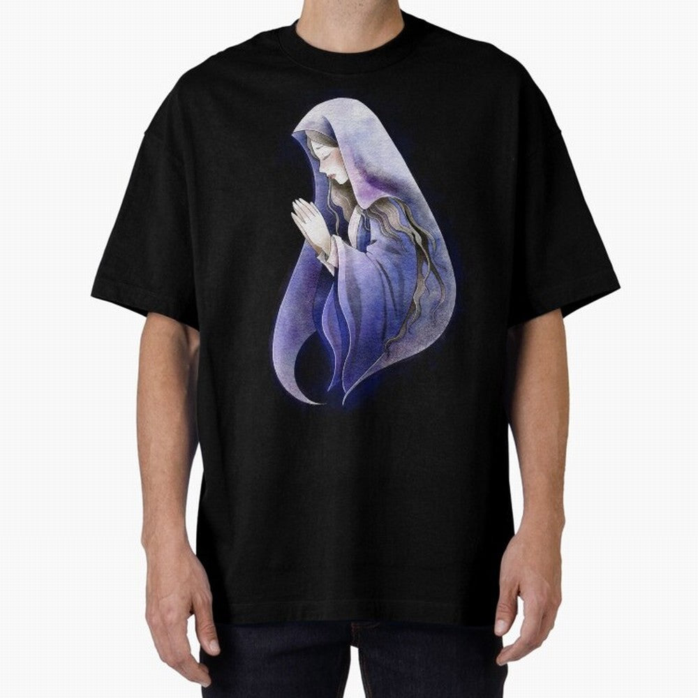 Holy Mary, Mother of God Oversized T-Shirt Bring Trophy Dreams to FIFA World Cup 2026 Group Stage for Fans of Haaland and England, Bringing Stadium Chants, National Pride, Trophy Dreams and Unforgettable Football Memories; Perfect for People Who